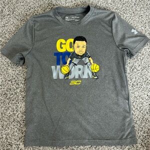 Under Armour Kids' Gray 'Go To Work' Steph Curry Graphic Tee